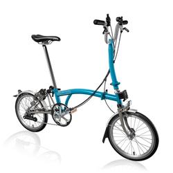 Brompton H type 6 speed Superlight -Lagoon Blue